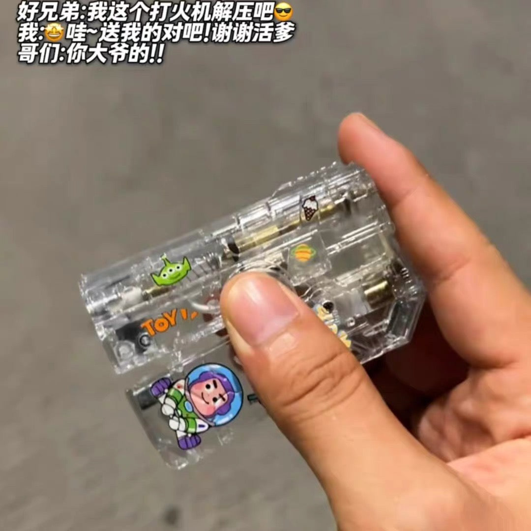 Transparent LED Spinning Lighter