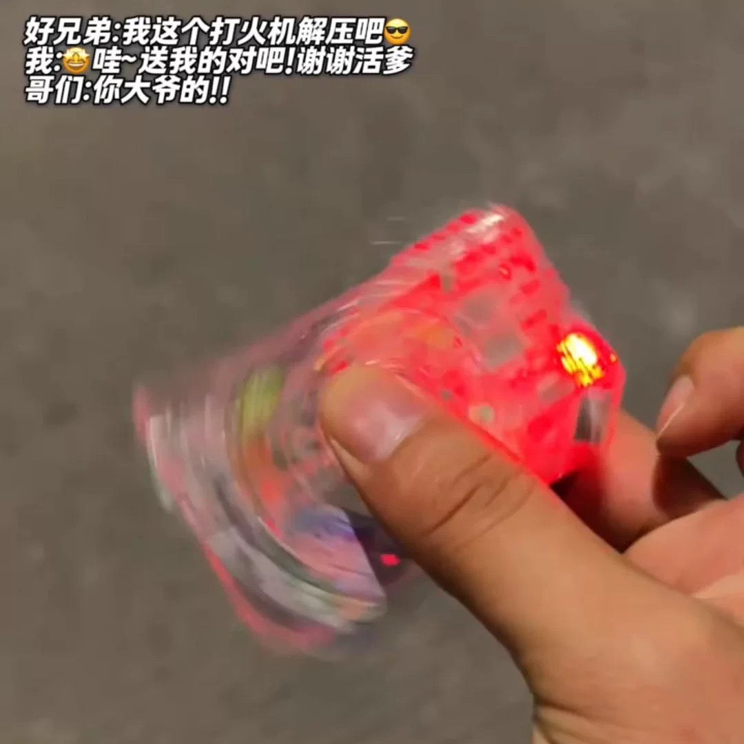 Transparent LED Spinning Lighter